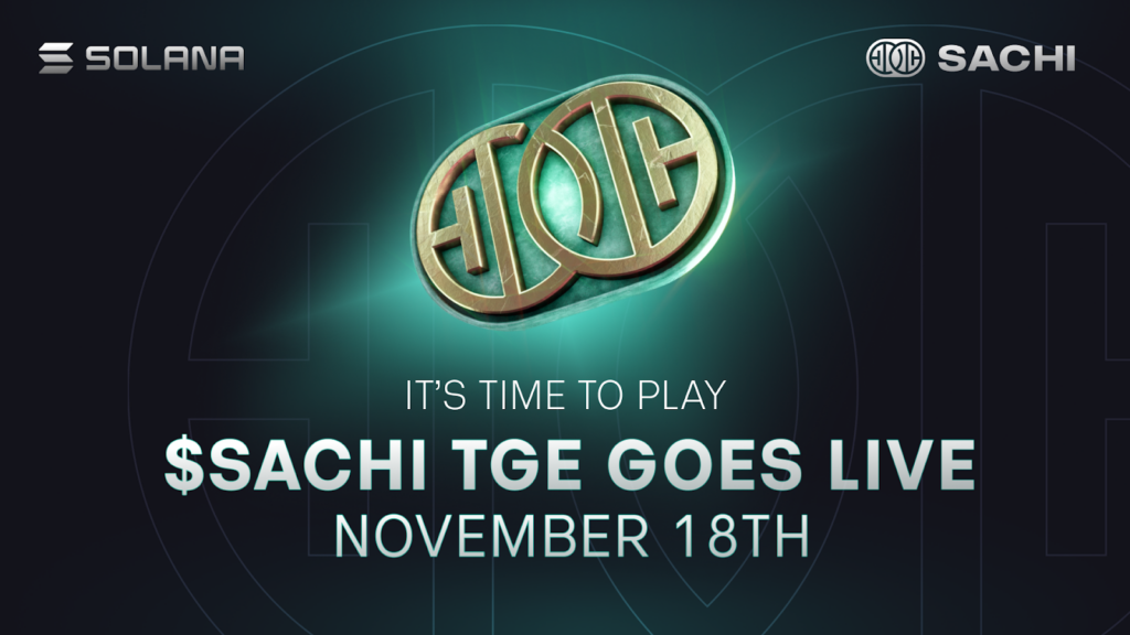 SACHI launches its $SACHI token on Solana on Nov 18, bringing instant AAA cloud gaming and a seamless Web3 social casino world.